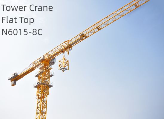 N6018-8C Flat Top Tower Crane 8T Small Tower Cranes CE Approval